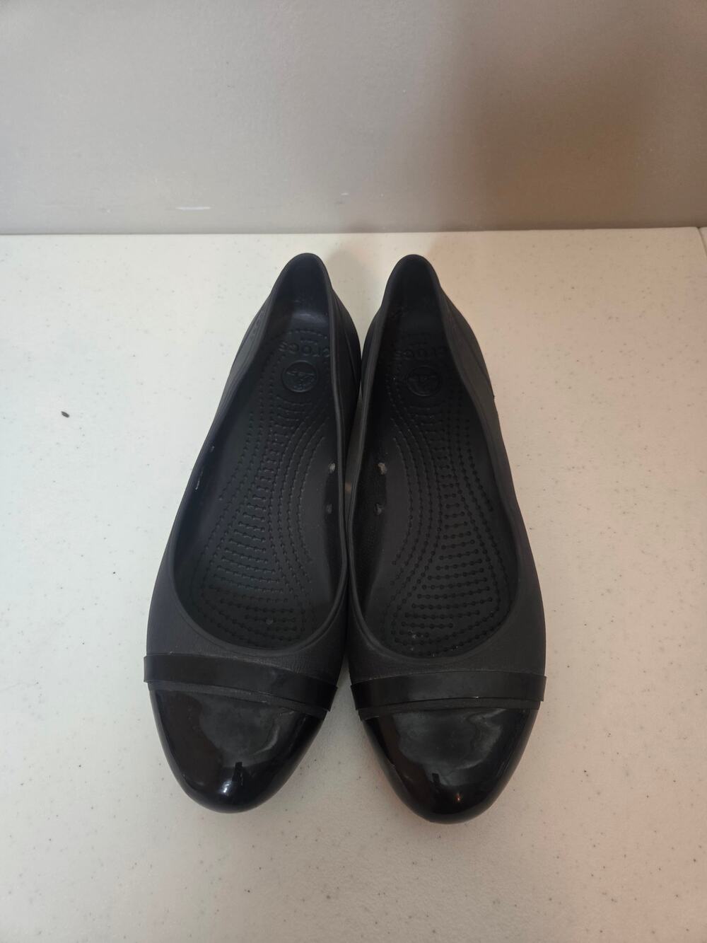 Crocs Gianna Alice Ballet Flats Black Wns Sz 10 Comfort Shoe
